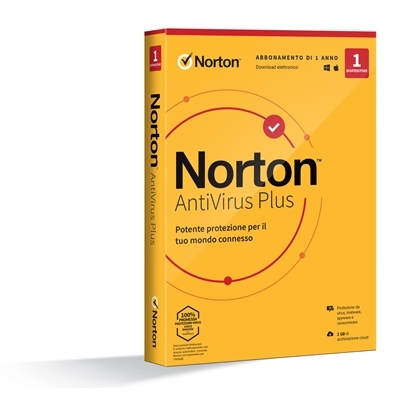 NORTON ANTIVIRUS PLUS 2020 -- 1 DISPOSITIVO (21397559) - 2GB BACKUP FINO:28/01 - cod. 59.271