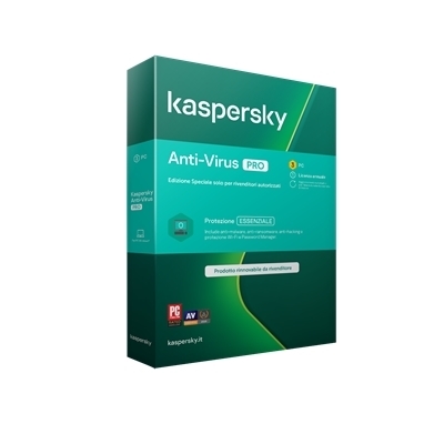 KASPERSKY BOX ANTIVIRUS PRO 2020 -- 3PC (KL1171T5CFS-20SLIMPRO) FINO:31/01 - cod. 59.9719